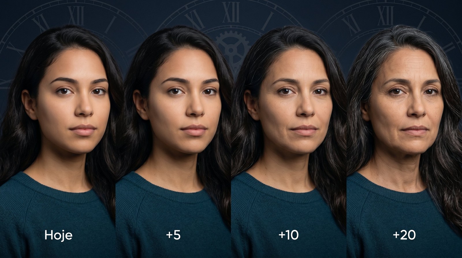 MyFaceCode Time Machine · projeção temporal